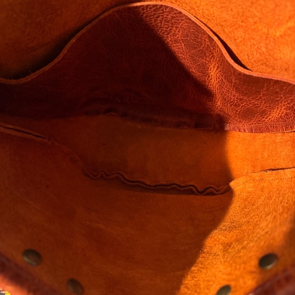 Go Forth Goods Small Celeste LTD Tangerine Bison Leather W/ Mocha Leather Trim - Picture 13 of 13